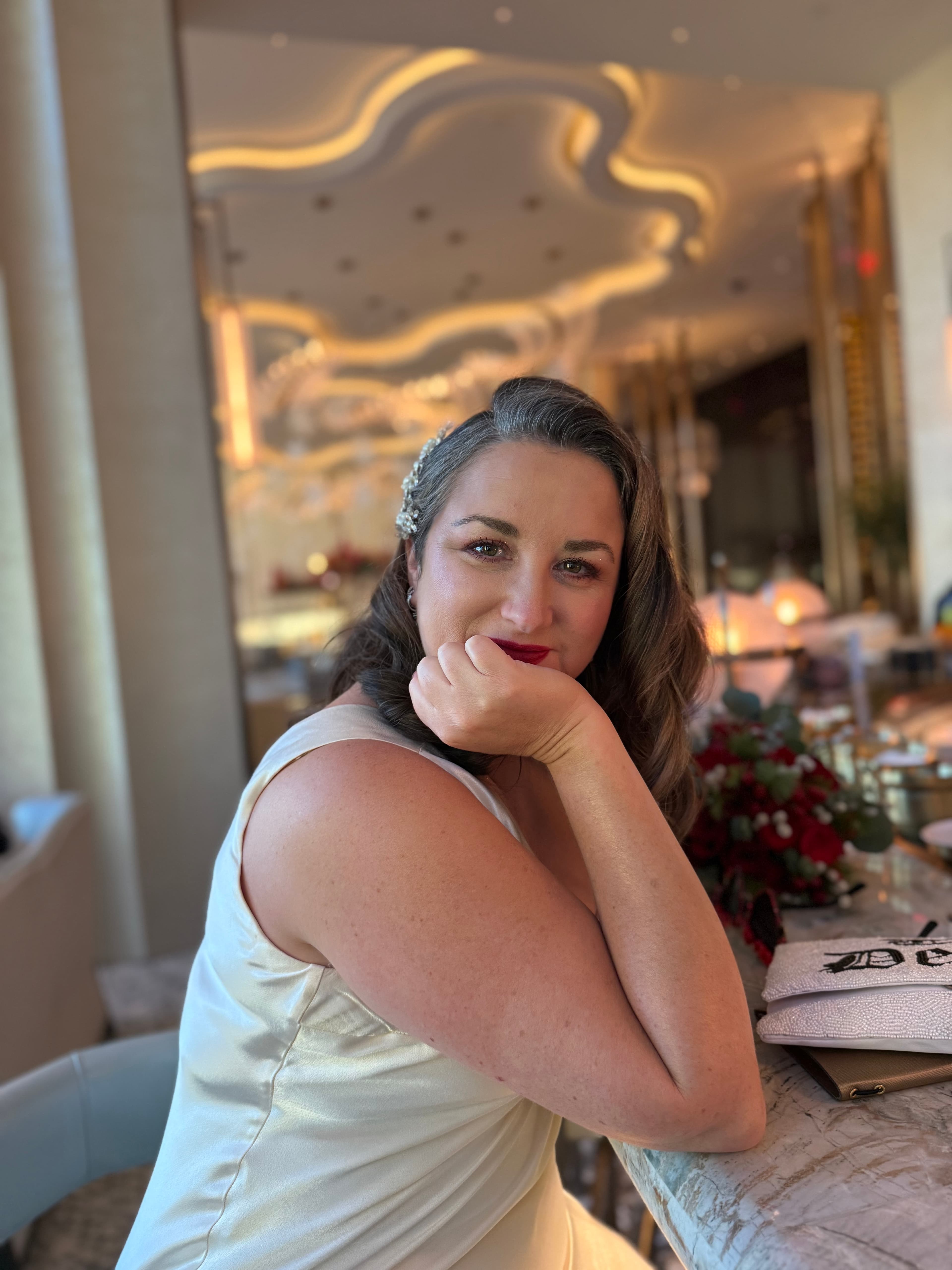 Natalie at dinner